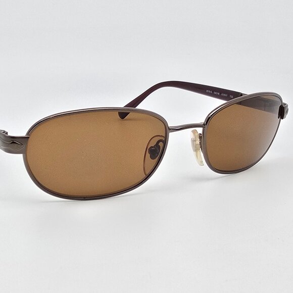 Persol 2079-S 618/47 Gloss Copper Frame Brown Polarized Glass Lens Sunglasses - Picture 6 of 14